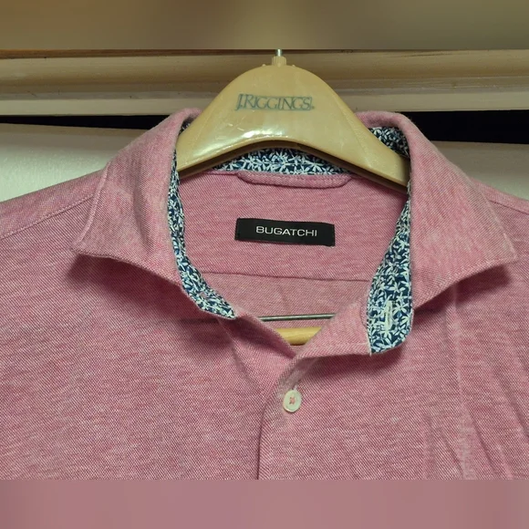 Bugatchi Men's Pink Button Down Shirt - Picture 7 of 8